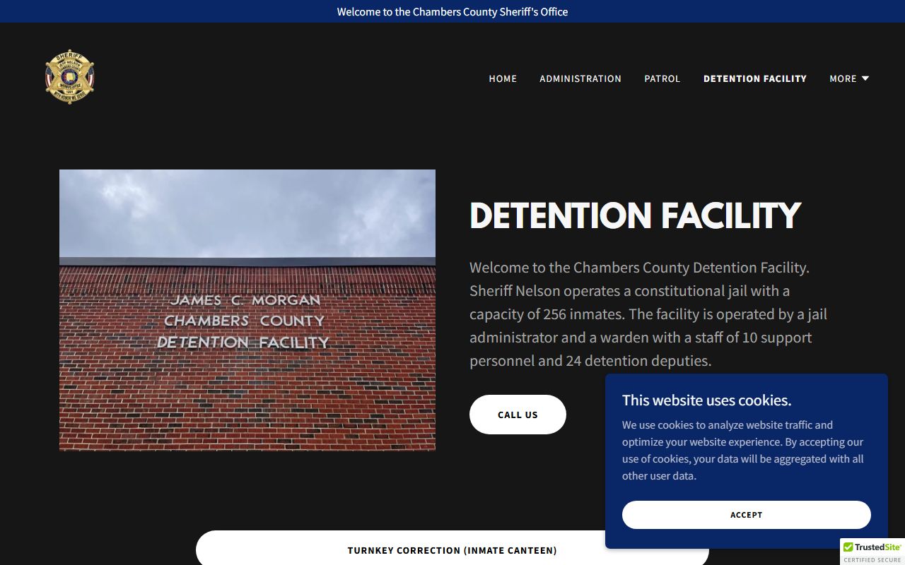 Chambers County Detention Facility capacity staffing and inmate services