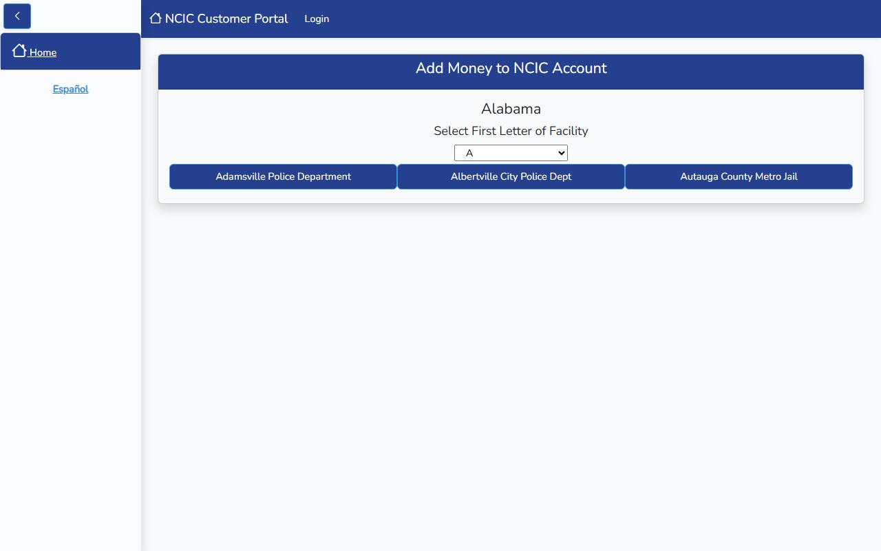 Chambers County Detention Facility NCIC inmate communication fees